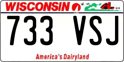 WI license plate 733VSJ