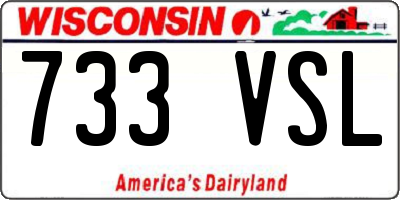 WI license plate 733VSL