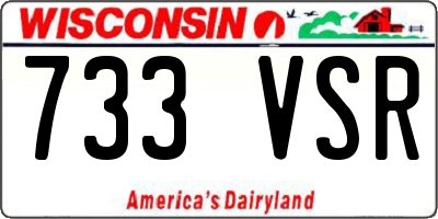 WI license plate 733VSR