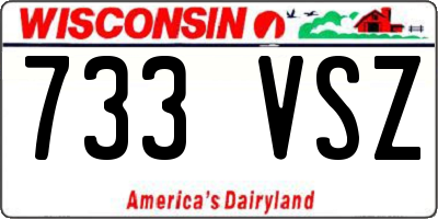WI license plate 733VSZ