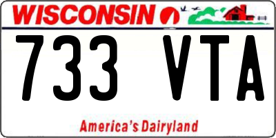 WI license plate 733VTA