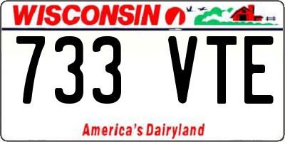 WI license plate 733VTE