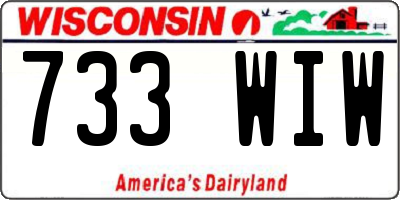 WI license plate 733WIW