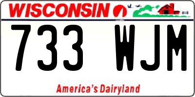 WI license plate 733WJM