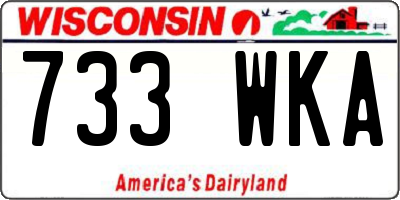 WI license plate 733WKA
