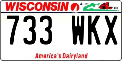 WI license plate 733WKX
