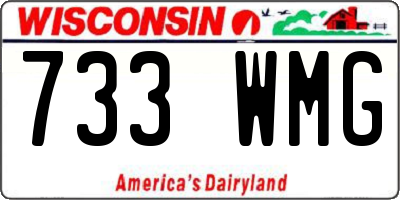WI license plate 733WMG