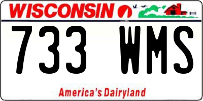 WI license plate 733WMS
