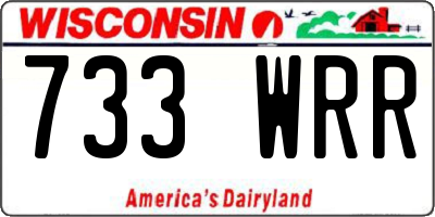 WI license plate 733WRR