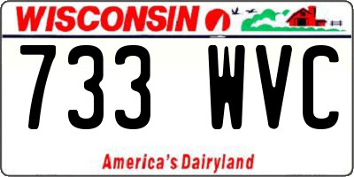 WI license plate 733WVC