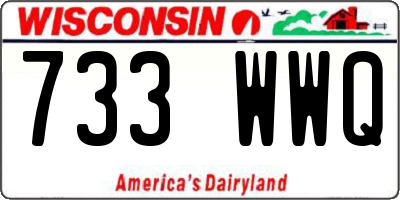 WI license plate 733WWQ