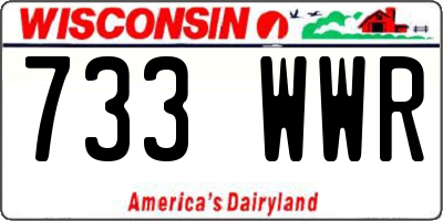 WI license plate 733WWR