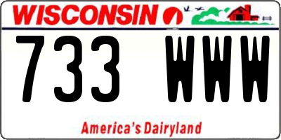 WI license plate 733WWW