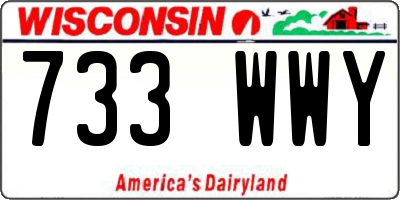 WI license plate 733WWY