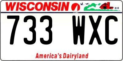 WI license plate 733WXC