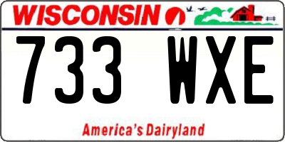 WI license plate 733WXE