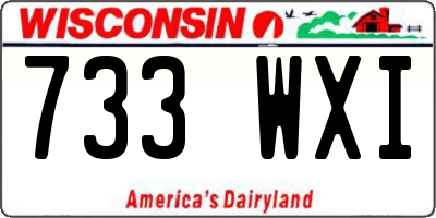 WI license plate 733WXI