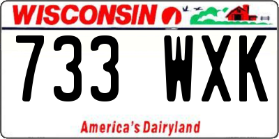 WI license plate 733WXK