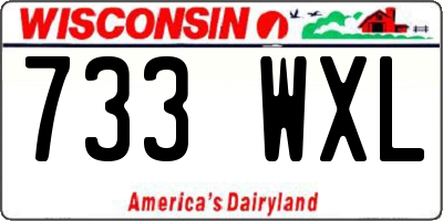 WI license plate 733WXL