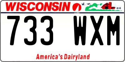WI license plate 733WXM