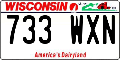 WI license plate 733WXN