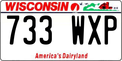 WI license plate 733WXP