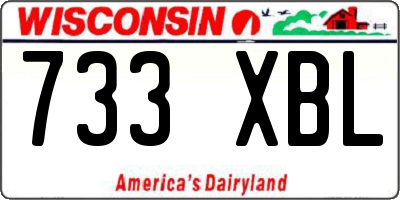 WI license plate 733XBL