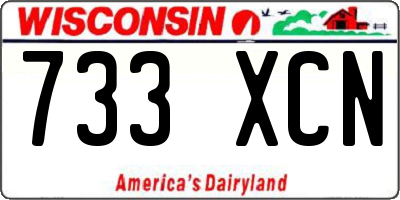 WI license plate 733XCN
