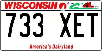 WI license plate 733XET