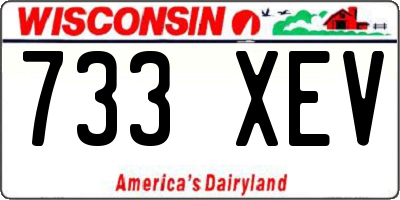 WI license plate 733XEV