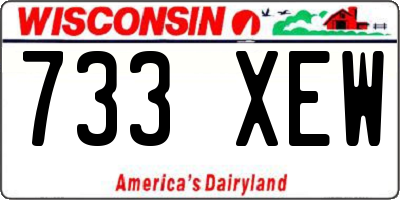 WI license plate 733XEW