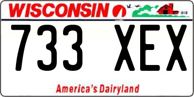 WI license plate 733XEX