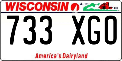 WI license plate 733XGO