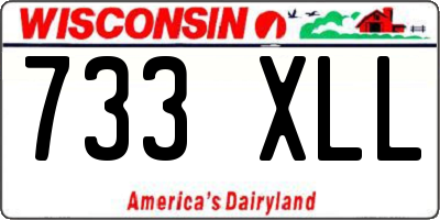 WI license plate 733XLL