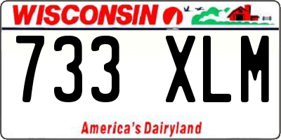 WI license plate 733XLM
