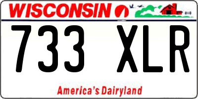WI license plate 733XLR