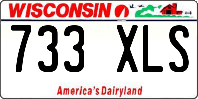 WI license plate 733XLS