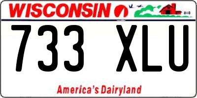 WI license plate 733XLU