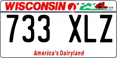 WI license plate 733XLZ