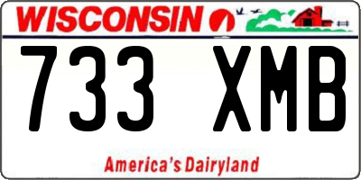 WI license plate 733XMB