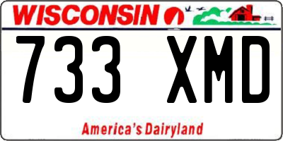 WI license plate 733XMD