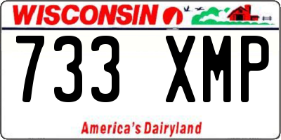 WI license plate 733XMP