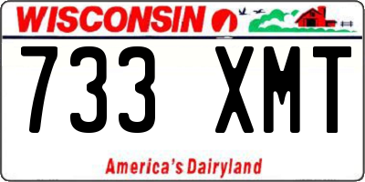WI license plate 733XMT
