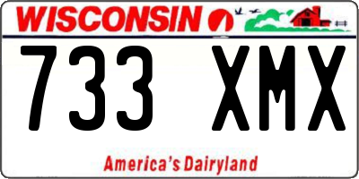 WI license plate 733XMX