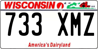 WI license plate 733XMZ