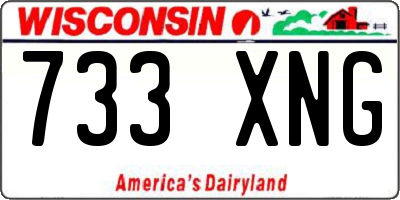 WI license plate 733XNG