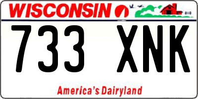 WI license plate 733XNK