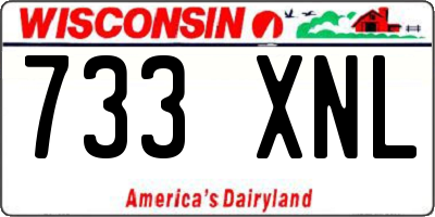 WI license plate 733XNL