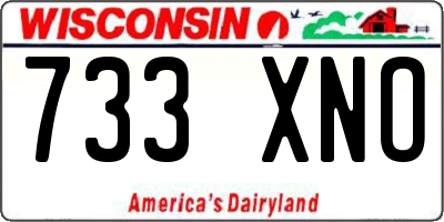WI license plate 733XNO