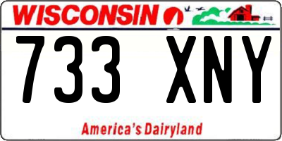 WI license plate 733XNY